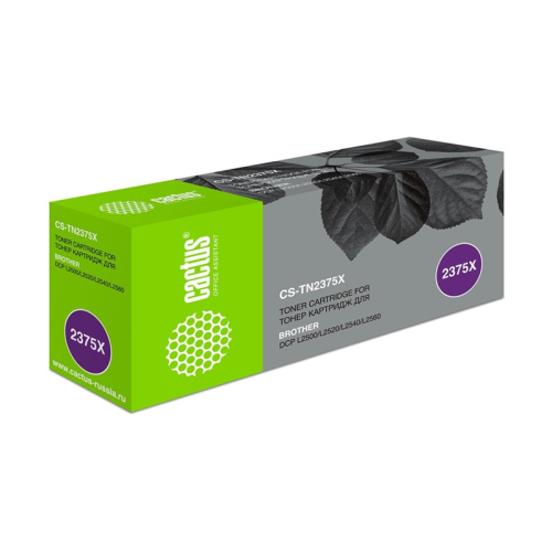 Cactus CS-TN2375X TN-2375 черный (5200стр.) для Brother DCP L2500/L2520/L2540/L2560