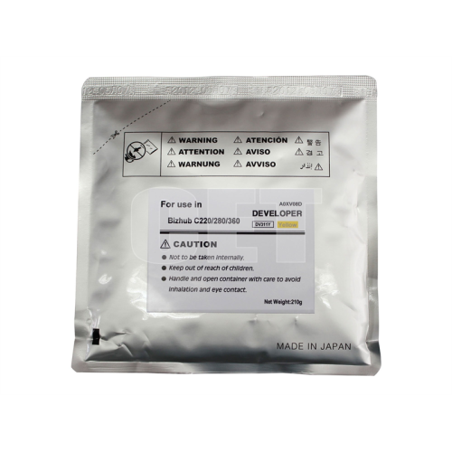 Девелопер для KONICA MINOLTA Bizhub C220/C280/C360 (CET) Yellow, 210г/пак, 114000 стр., CET8435