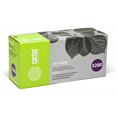 Cactus CS-TN3280 TN-3280 черный (8000стр.) для Brother DCP-8085/8085DN/HL-5340/5340D/5350/5350DN/5370/5370DW/MFC-8880/8880DN