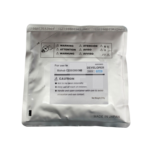 Девелопер для KONICA MINOLTA Bizhub C220/C280/C360 (CET) Cyan, 210г/пак, 114000 стр., CET8433