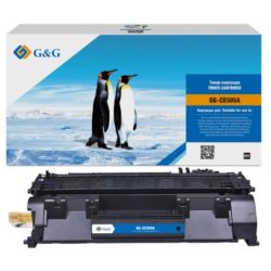 Cartridge G&G 05A для HP LJ P2035/P2055/M401/M425; Canon LBP6300/6310/6650/6670 (2300стр.) (аналог CE505A)