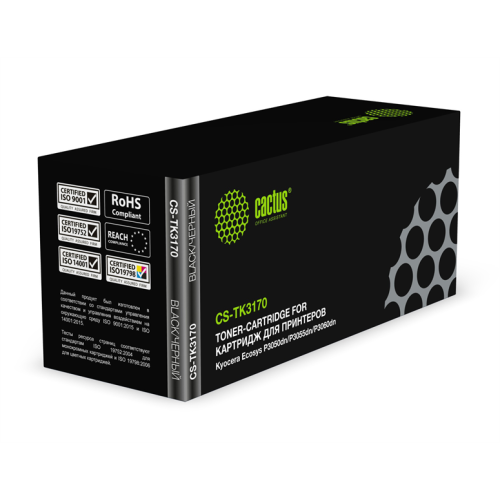 Cactus CS-TK3170 TK-3170 черный (15500стр.) для Kyocera Ecosys P3050dn/P3055dn/P3060dn