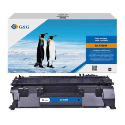 Cartridge G&G 80A для HP LJ P2035/P2055/M401/M425;Canon LBP6300dn/6310dn/6650dn/6670 (2 700стр.) (аналог CF280A)