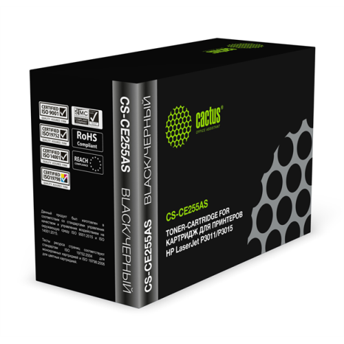 Cactus CS-CE255AS CE255A черный (6000стр.) для HP LJ P3011/P3015