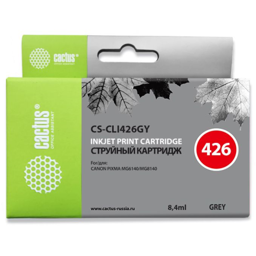 Cactus CS-CLI426GY CLI-426GY серый (8.4мл) для Canon Pixma MG6140/MG8140