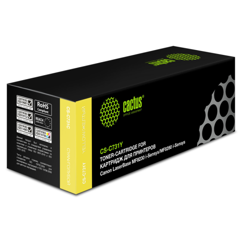Cactus CS-C731Y 731 Y желтый (1800стр.) для Canon LB i-Sensys MF8230/MF8280