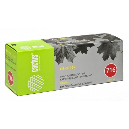 Cactus CS-C716Y 716 Y желтый (1500стр.) для Canon i-Sensys MF8030/MF8030cn/MF8050/LBP 5050