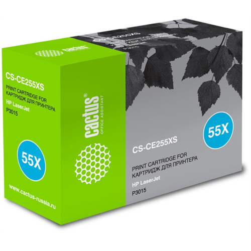 Cactus CS-CE255XS CE255X черный (12500стр.) для HP LJ P3015