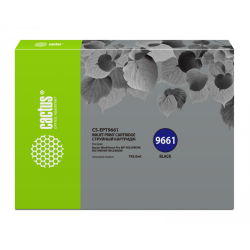 Cactus CS-EPT9661 T9661 черный (795мл) для Epson WorkForce Pro WF-M5299DW/M5799DWF