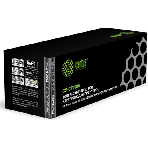 Cactus CS-CF400A CF400A черный (1500стр.) для HP CLJ M252/252N/252DN/252DW/M277n/M277DW