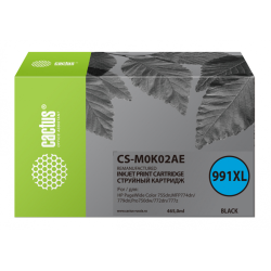 Cactus CS-M0K02AE 991XL черный (465мл) для HP PageWide755dn;MFP774dn/779dn;Pro750dw/772dn