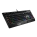 Gaming Keyboard MSI VIGOR GK20, Wired, membrane Keyboard with ergonomic keycaps and wrist rest.  12 Key Anti-ghosting Capability. Water Resistant (spill-proof), Static multi-colour backlighting, Black