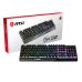Gaming Keyboard MSI VIGOR GK30, Wired, Mechanical-like plunger switches. 6 zones RGB lighting with several lighting effects.  Anti-ghosting Capability. Water Resistant (spill-proof), Black