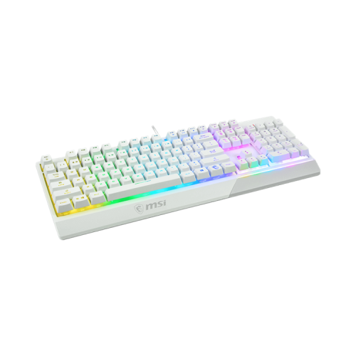 Gaming Keyboard MSI VIGOR GK30, Wired, Mechanical-like plunger switches. 6 zones RGB lighting with several lighting effects.  Anti-ghosting Capability. Water Resistant (spill-proof), White