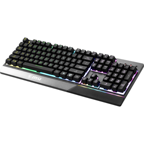 Gaming Keyboard MSI VIGOR GK30, Wired, Mechanical-like plunger switches. 6 zones RGB lighting with several lighting effects.  Anti-ghosting Capability. Water Resistant (spill-proof), Black