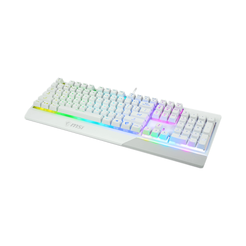 Gaming Keyboard MSI VIGOR GK30, Wired, Mechanical-like plunger switches. 6 zones RGB lighting with several lighting effects.  Anti-ghosting Capability. Water Resistant (spill-proof), White
