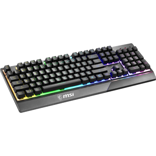 Gaming Keyboard MSI VIGOR GK30, Wired, Mechanical-like plunger switches. 6 zones RGB lighting with several lighting effects.  Anti-ghosting Capability. Water Resistant (spill-proof), Black