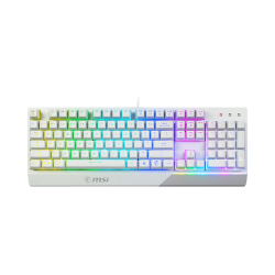 Gaming Keyboard MSI VIGOR GK30, Wired, Mechanical-like plunger switches. 6 zones RGB lighting with several lighting effects.  Anti-ghosting Capability. Water Resistant (spill-proof), White