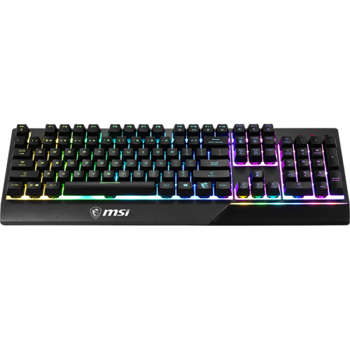 Gaming Keyboard MSI VIGOR GK30, Wired, Mechanical-like plunger switches. 6 zones RGB lighting with several lighting effects.  Anti-ghosting Capability. Water Resistant (spill-proof), Black