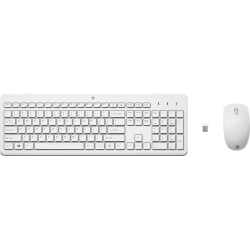 Keyboard and Mouse HP 230 Wireless Combo RUSS (White) cons