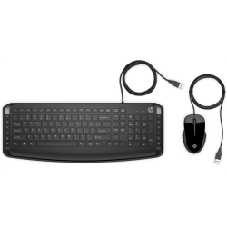Keyboard and Mouse HP Pavilion 200 Wired RUSS (black) cons