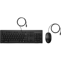 Keyboard and Mouse HP 225 Wired (black) ENG, русская гравировка