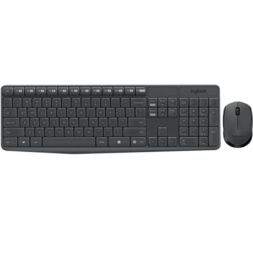 Logitech Wireless Desktop MK235, (Keybord&mouse),  USB, Black, [920-007948]