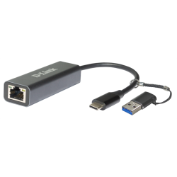 D-Link USB-C to 2.5G Ethernet Adapter + USB-A to USB-C Adapter