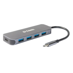 D-Link USB-C Hub, 3xUSB3.0 + Fast Charge USB 3.0 + USB-C/PD3.0