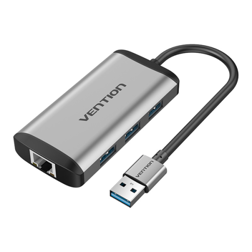 Vention USB 3.0 to USB3.0*3/RJ-45 (Gigabit Ethernet) Docking Station