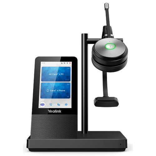 YEALINK WH66 Mono UC Моно, Беспроводная, HD звук, 160м DECT, Шумоподав, Дисплей 4'', USB-хаб, Bluetooth, шт