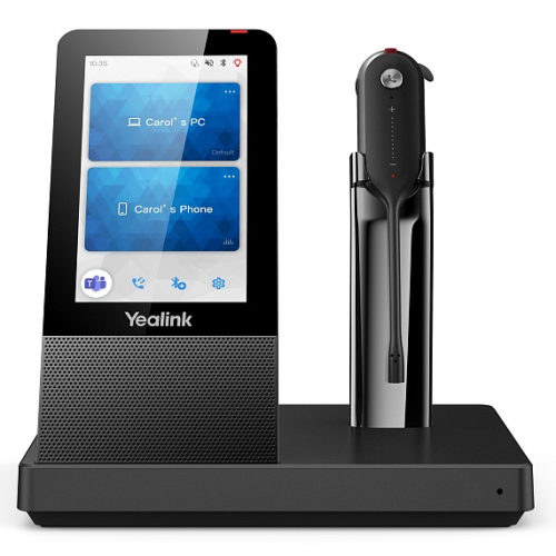 YEALINK WH67 UC, Беспроводная, HD звук, 120м DECT, Шумоподав, Дисплей 4'', USB-хаб, Bluetooth, шт