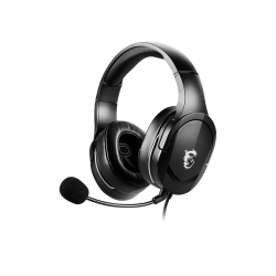 Gaming Headset MSI Immerse GH20, Enhanced 40mm High Quality Drivers, Large size earmuffs, Lightweight and Ergonomic design, full function controller and 3.5mm connectors