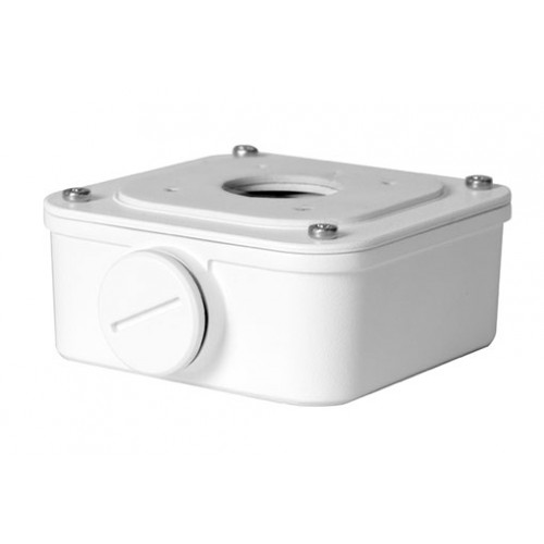 Uniview Mini Bullet Camera Junction Box, Junction box for mini bullet dome camera(Extra back outlet)Dimensions 93mm*93mm*39mm (3.66” x3.66”x1.54”)Weight 0.2kg(0.44lb)Material Aluminum alloy