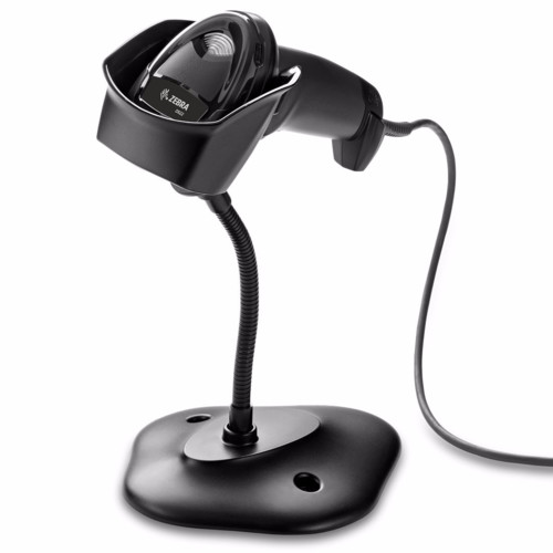 Zebra DS2208-SR BLACK (WITH STAND) USB KIT: DS2208-SR00007ZZWW SCANNER, CBA-U21-S07ZBR SHIELDED USB CABLE, 20-71043-04R STAND