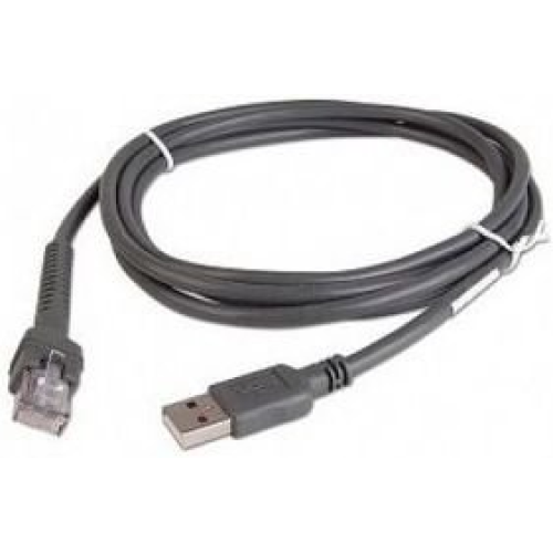 Zebra ASSY: Cable - Shielded USB: Series A Connector, 7ft. (2.1m), Straight, Supports 12V Power Supply - LI3608, LI3678, DS8178 and DS3678