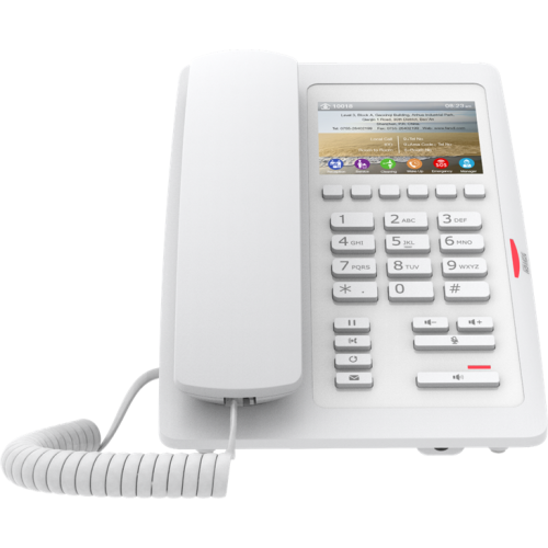 Fanvil Гостиничный IP телефон белый, 2 порта 10/100 Мбит, PoE, цветной дисплей, wi-fi