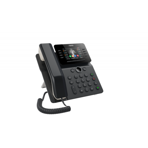 Fanvil V64 Enterprise Phone, 6-Party Local Conference, HD voice, 12 SIP lines, 3.5” color LCD Screen LCD, Opus+IPV6, 21 DSS keys, Built-in Bluetooth 5.0 and 2.4G/5G Wi-Fi, PSU+POE