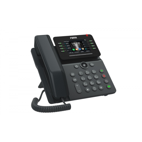 Fanvil V63 Enterprise Phone, 6-Party Local Conference, HD voice, 6 SIP lines, 2.7-inch (192x64) graphical LCD, Opus+IPV6, 15 DSS keys, PSU