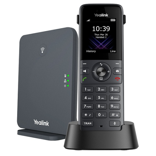 YEALINK DECT-трубка Yealink W73P DECT (база W70B+трубка W73H) до 10 SIP-аккаунтов, до 10 трубок на базу, до 20 одноврем. Вызовов