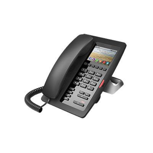 Fanvil H5 Black Hotel phone, HD voice, 1 SIP Lines, 6 Programmable Keys, 1 USB port for charging, 3.5