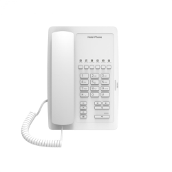 Fanvil H3 white Hotel phone, 1 USB Port for phone charging, 6 Soft keys programmable service hotline, PoE, HD Voice, PSU