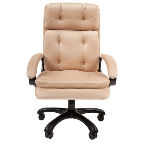 Chairman 442 ткань T-6 бежевый (черный пластик)