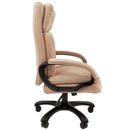 Chairman 442 ткань T-6 бежевый (черный пластик)