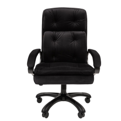 Chairman 442 ткань R 015 черный (черный пластик)