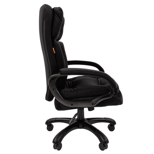 Chairman 442 ткань R 015 черный (черный пластик)