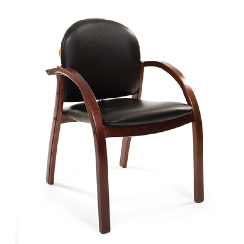 Chairman 659 черный матовый (искусственная кожа/темный орех)