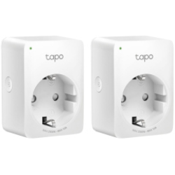 TP-Link Tapo P100(2-pack), Умная мини Wi-Fi розетка, 2 шт., 220–240 В, максимальная нагрузка 10 А, 50/60 Гц, Wi-Fi 2,4 ГГц, Bluetooth 4.2 (только для сопряжения)