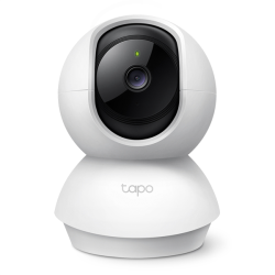 TP-Link Tapo C210, Домашняя поворотная Wi-Fi камера, 3 Мп (23041296), Wi-Fi 2,4 ГГц, вращение по горизонтали на 360°, поворот и наклон, microSD (до 256 ГБ), приложение Tapo, ночное видение (до 9 м)