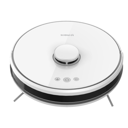 Robot vacuum IRBIS Peach 0421,2500 mAh,28W,3000Pa, Hyrpscope,White, charging stat, power adapter, roller brush & cloth for wet, water tank, dust collector, brushes 2, HEPA filter 2, cleaning brush